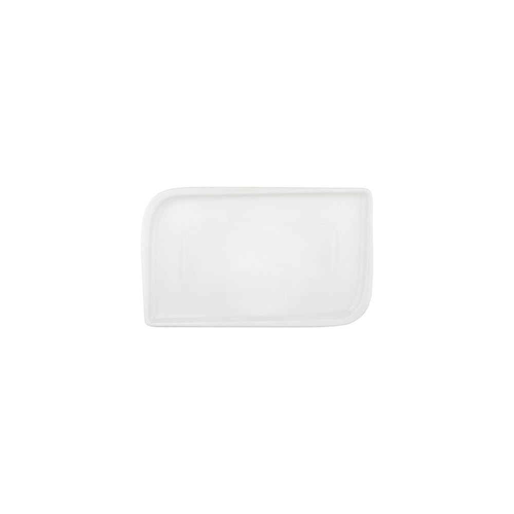 Gourmet 9.5" x 6" Rectangular Warm White Vitrified Plate