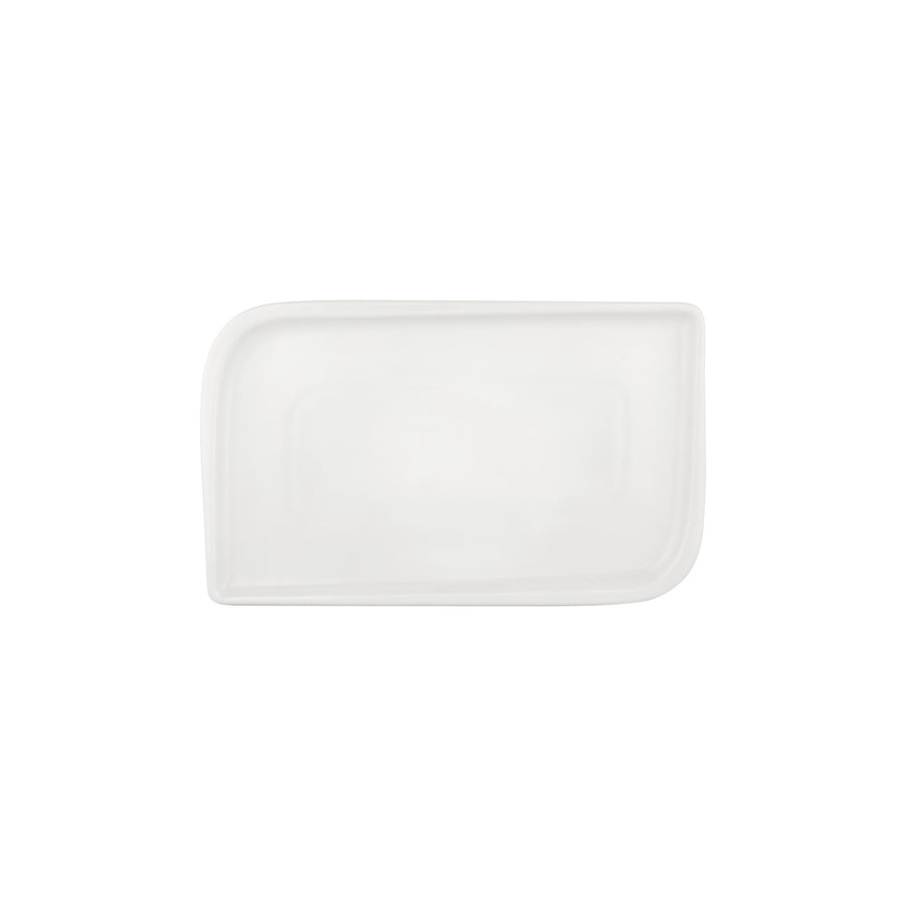Gourmet 11.75" x 7" x h:0" Rectangular Warm White Vitrified Platter
