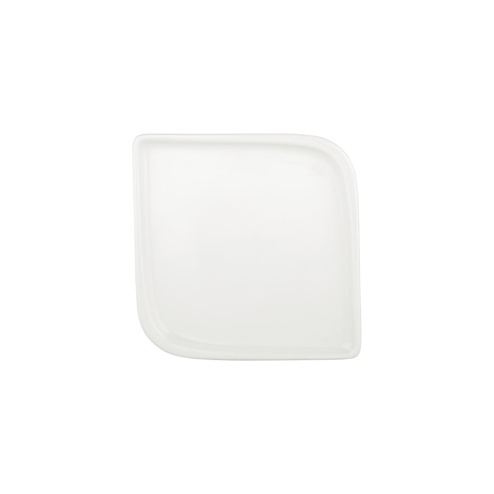 Gourmet 9.75" x 9.75" Square Warm White Vitrified Plate