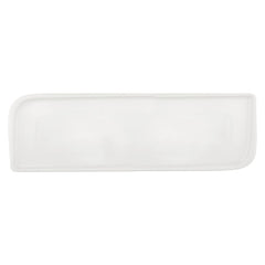 Gourmet 19.75" x 6.25" x h:0" Rectangular Warm White Vitrified Platter