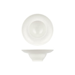 Gourmet dia.9" h:0" 15 oz. Round Warm White Vitrified Deep Plate