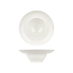 Gourmet dia.10.25" h:0" 22 oz. Round Warm White Vitrified Deep Plate