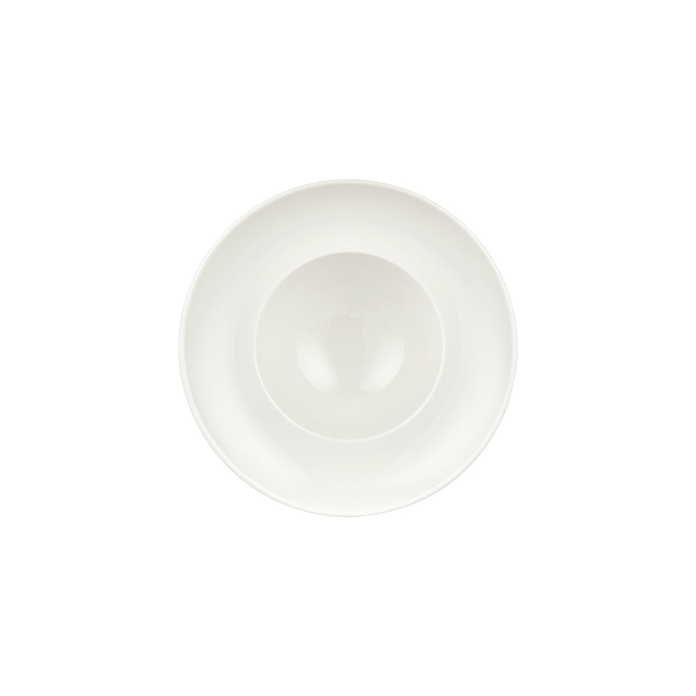 Gourmet dia.10.25" h:0" 22 oz. Round Warm White Vitrified Deep Plate