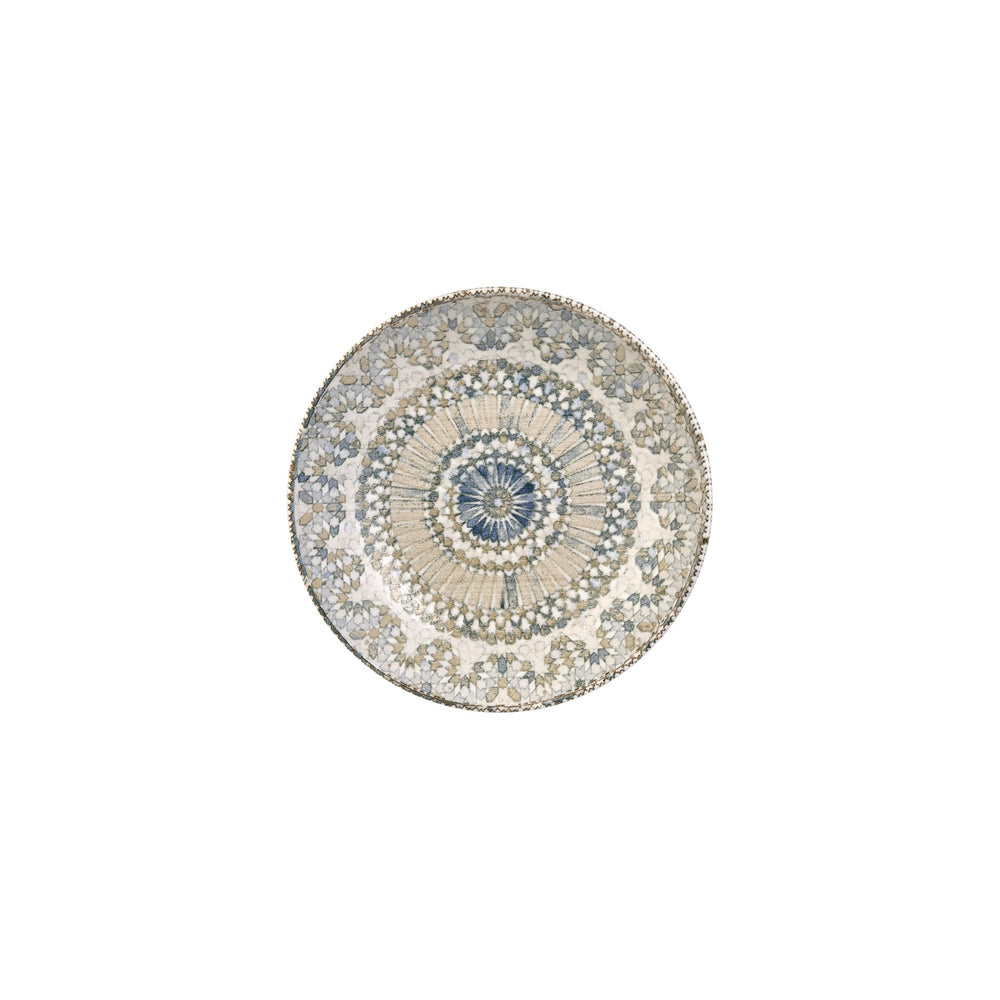 Azora dia.9" h:1.75" 34 oz. Round Decorated Vitrified Deep Plate