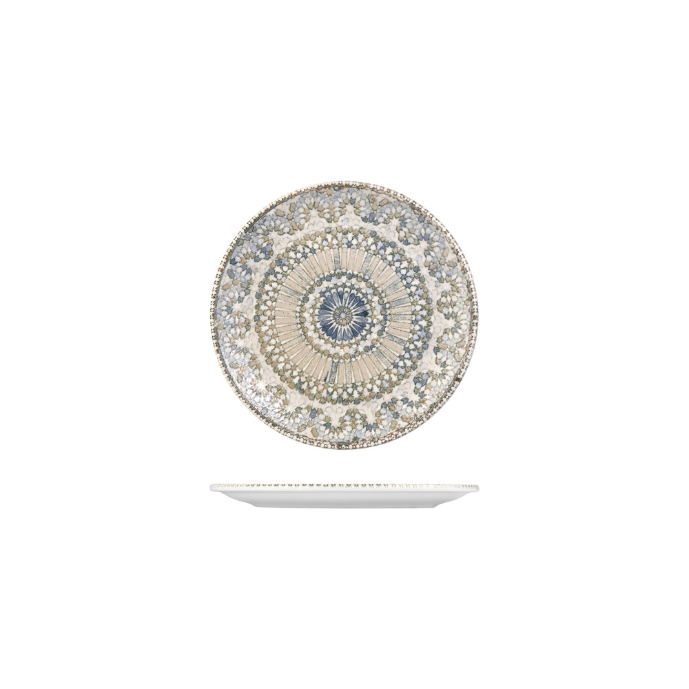 Azora dia.8.25" Round Decorated Vitrified Plate