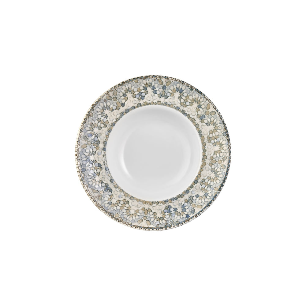Azora dia.10.75" h:0" 17 oz. Round Decorated Vitrified Deep Plate