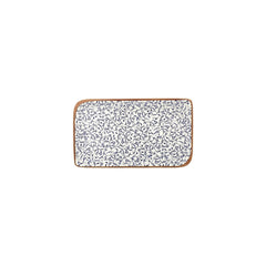 Edera 9.5" x 6" Rectangular Blue Vitrified Plate