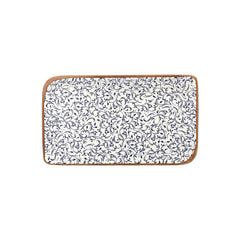 Edera 14.25" x 6.5" x h:0" Rectangular Blue Vitrified Platter