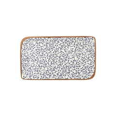 Edera 14.25" x 8.25" x h:0" Rectangular Blue Vitrified Platter