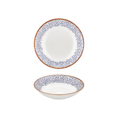 Edera dia.9" h:0" 34 oz. Round Blue Vitrified Deep Plate