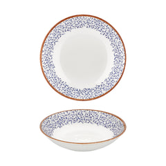 Edera dia.11" h:0" 57 oz. Round Blue Vitrified Deep Plate