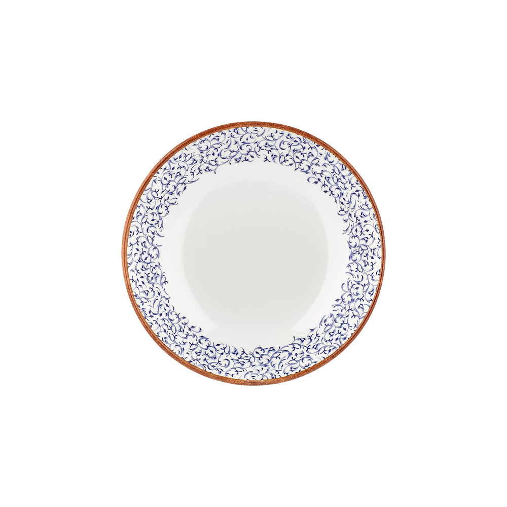 Edera dia.11" h:0" 57 oz. Round Blue Vitrified Deep Plate