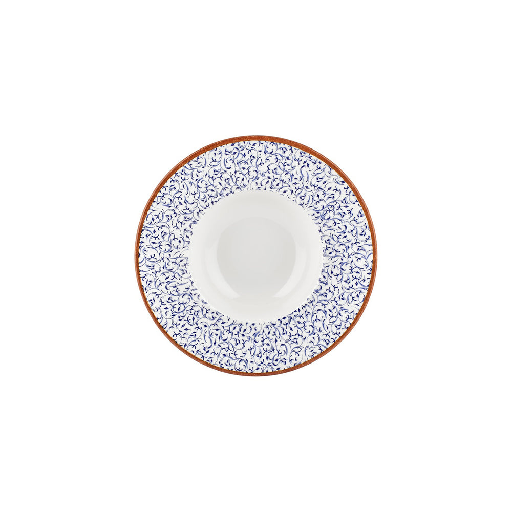 Edera dia.9.75" h:0" 14 oz. Round Blue Vitrified Deep Plate