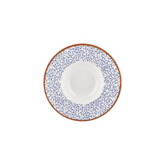 Edera dia.9.75" h:0" 14 oz. Round Blue Vitrified Deep Plate
