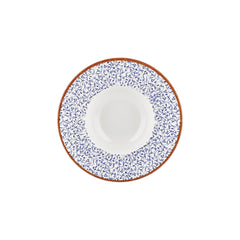 Edera dia.11" h:0" 16 oz. Round Blue Vitrified Deep Plate