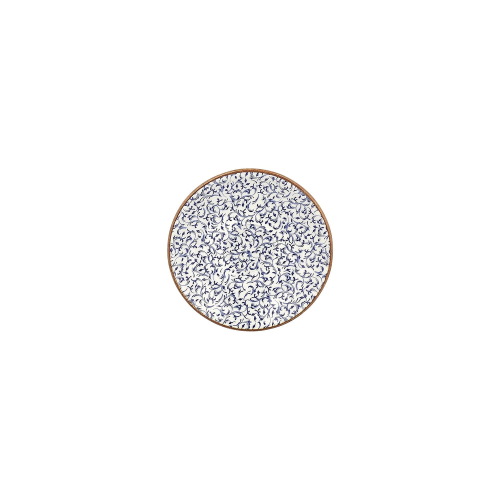 Edera dia.6.25" Round Blue Vitrified Saucer