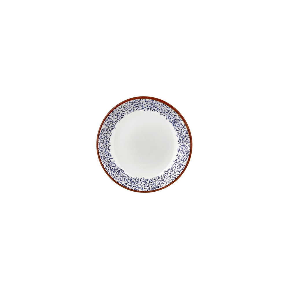 Edera dia.4.25" h:0" 3 oz. Round Blue Vitrified Deep Plate