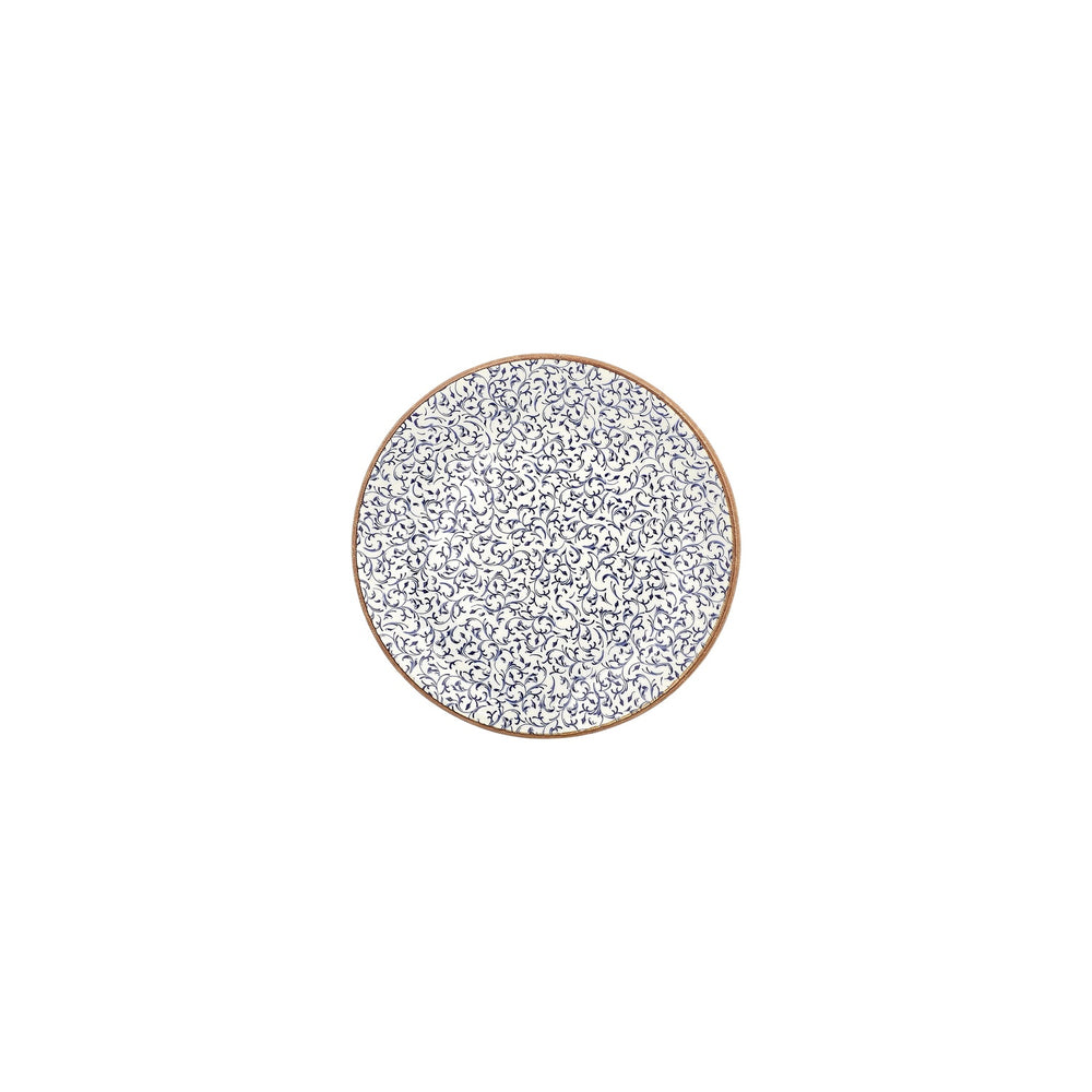 Edera dia.7.5" Round Blue Vitrified Plate