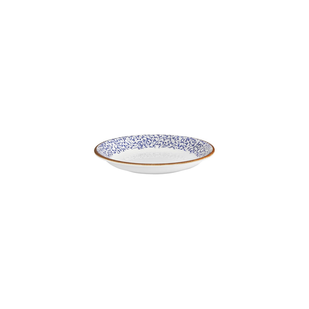 Edera dia.8.25" h:0" 17 oz. Round Blue Vitrified Deep Plate