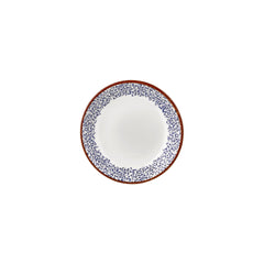 Edera dia.8.25" h:0" 17 oz. Round Blue Vitrified Deep Plate