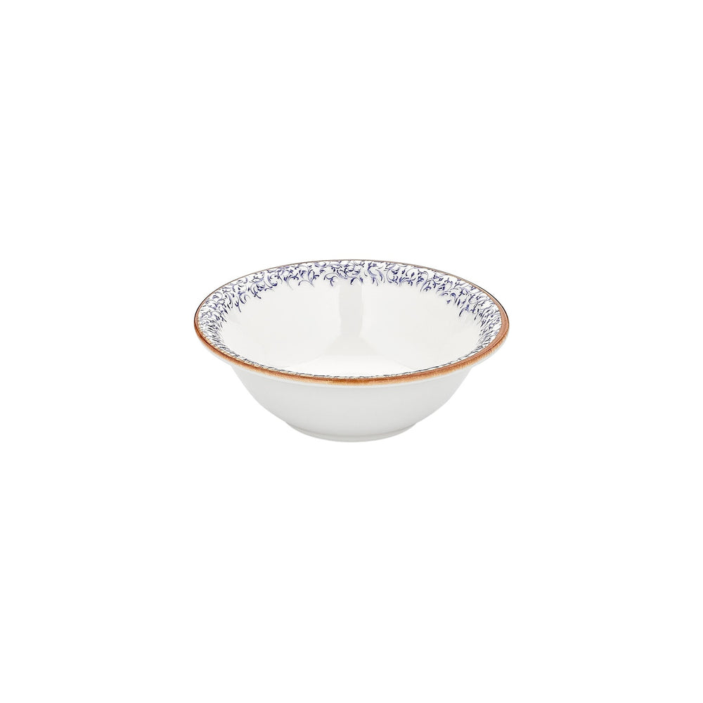 Edera dia.9.5" h:0" 54 oz. Round Blue Vitrified Bowl