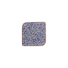 Edera Cobalt 7.5" x 7.5" Square Blue Vitrified Plate