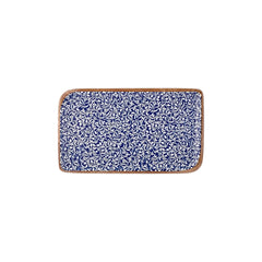 Edera Cobalt 11.75" x 7" x h:0" Rectangular Blue Vitrified Platter