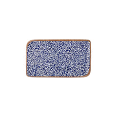 Edera Cobalt 11.75" x 7" x h:0" Rectangular Blue Vitrified Platter