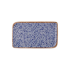 Edera Cobalt 14.25" x 8.25" x h:0" Rectangular Blue Vitrified Platter