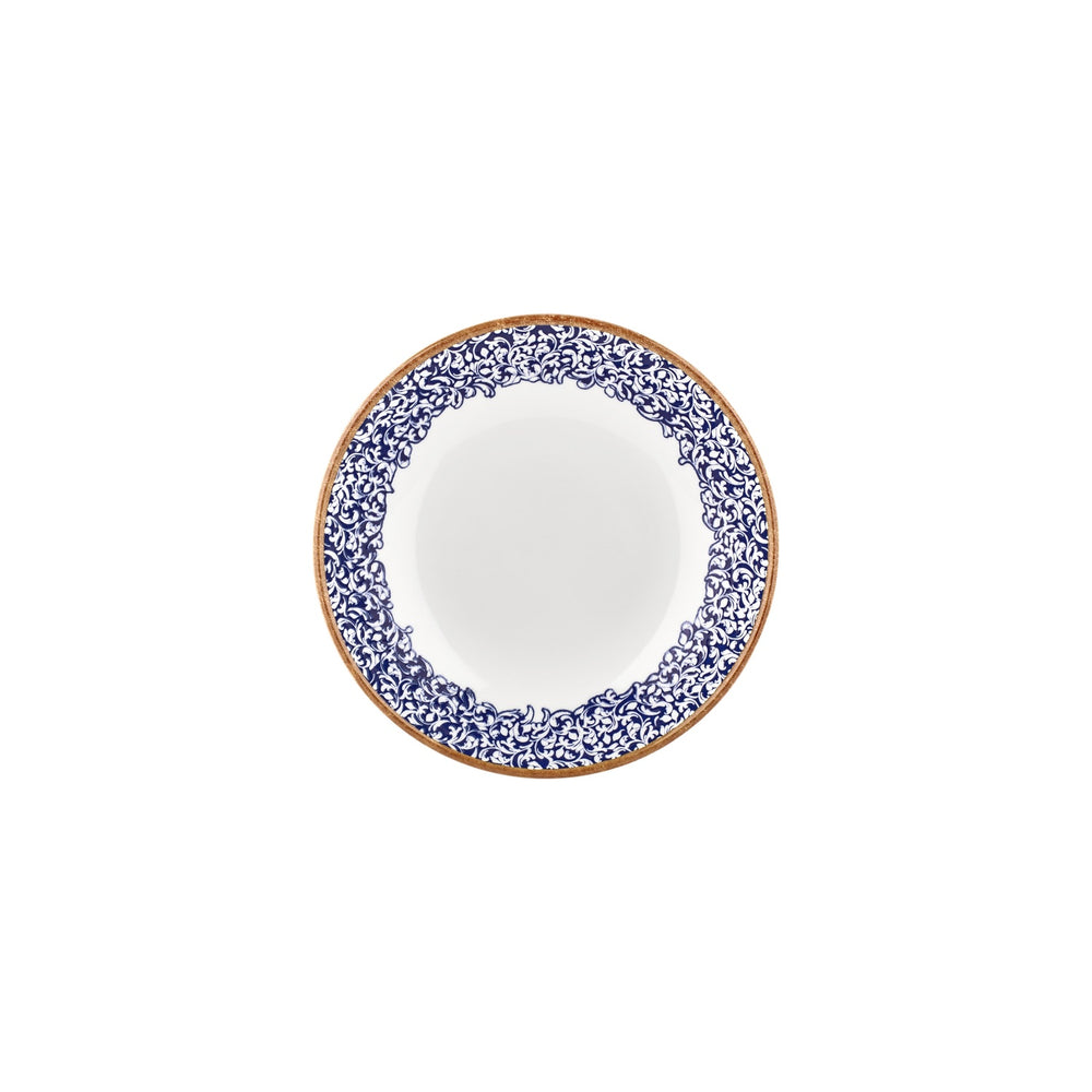 Edera Cobalt dia.9" h:0" 34 oz. Round Blue Vitrified Deep Plate
