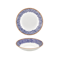 Edera Cobalt dia.9.75" h:0" 44 oz. Round Blue Vitrified Deep Plate