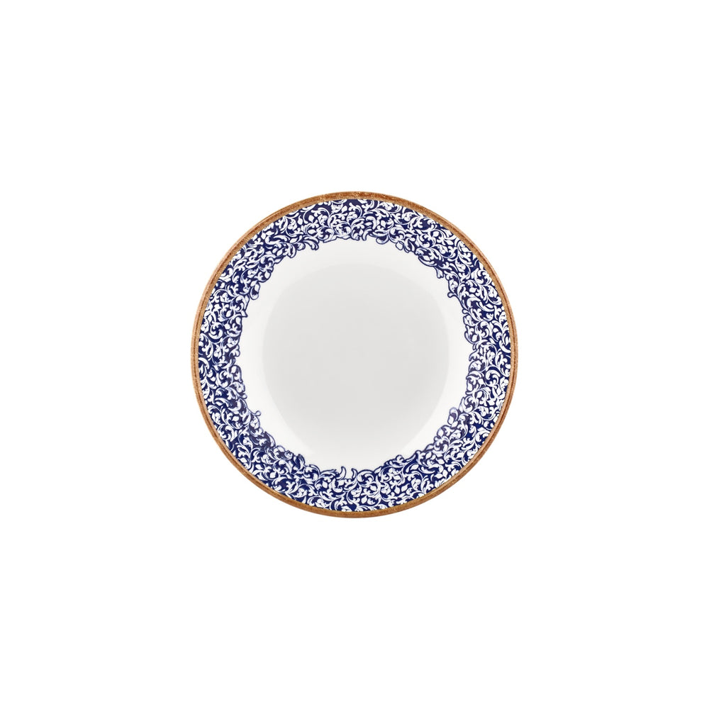 Edera Cobalt dia.9.75" h:0" 44 oz. Round Blue Vitrified Deep Plate