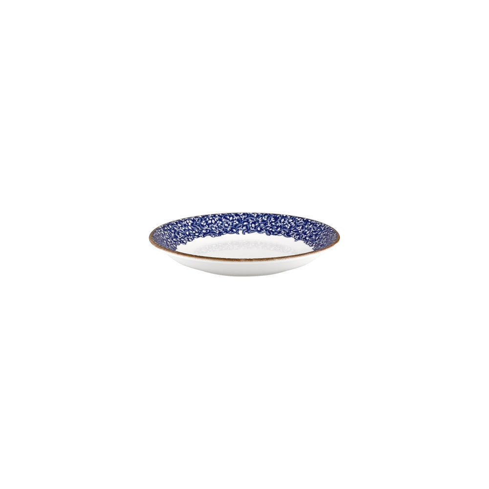 Edera Cobalt dia.8.25" h:0" 17 oz. Round Blue Vitrified Deep Plate