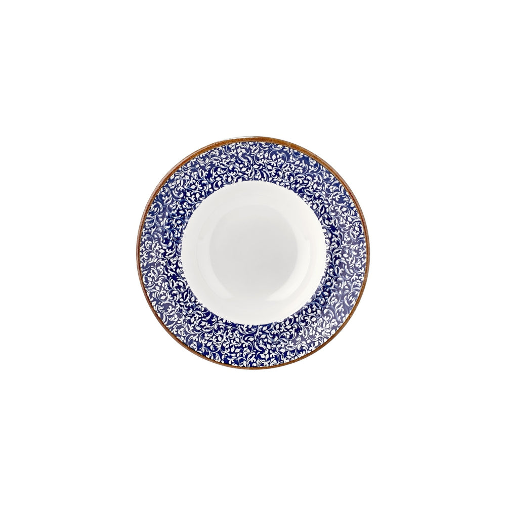 Edera Cobalt dia.9.75" h:0" 14 oz. Round Blue Vitrified Deep Plate