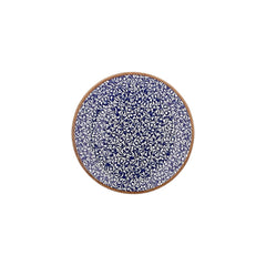 Edera Cobalt dia.9.75" Round Blue Vitrified Plate