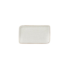Dust 9.5" x 6" Rectangular Beige Vitrified Plate