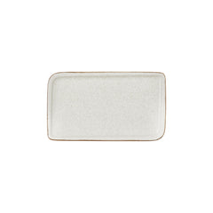 Dust 11.75" x 7" x h:0" Rectangular Beige Vitrified Platter