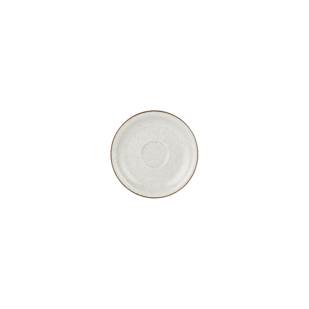 Dust dia.4.75" Round Beige Vitrified Saucer