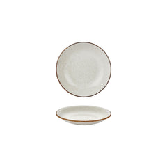 Dust dia.5" h:0" 5 oz. Round Beige Vitrified Deep Plate