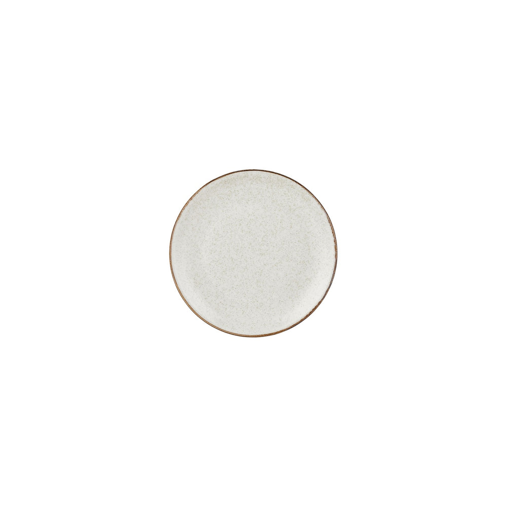 Dust dia.6.75" Round Beige Vitrified Plate
