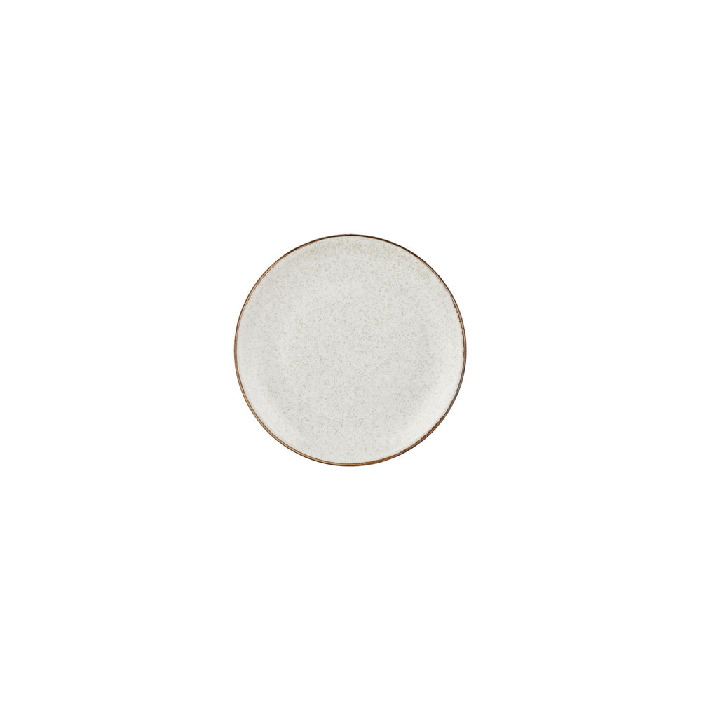 Dust dia.6.75" Round Beige Vitrified Plate