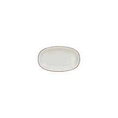 Dust 7.5" x 4.25" x h:1" Oval Beige Vitrified Platter