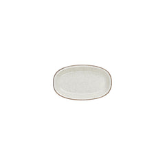 Dust 7.5" x 4.25" x h:1" Oval Beige Vitrified Platter