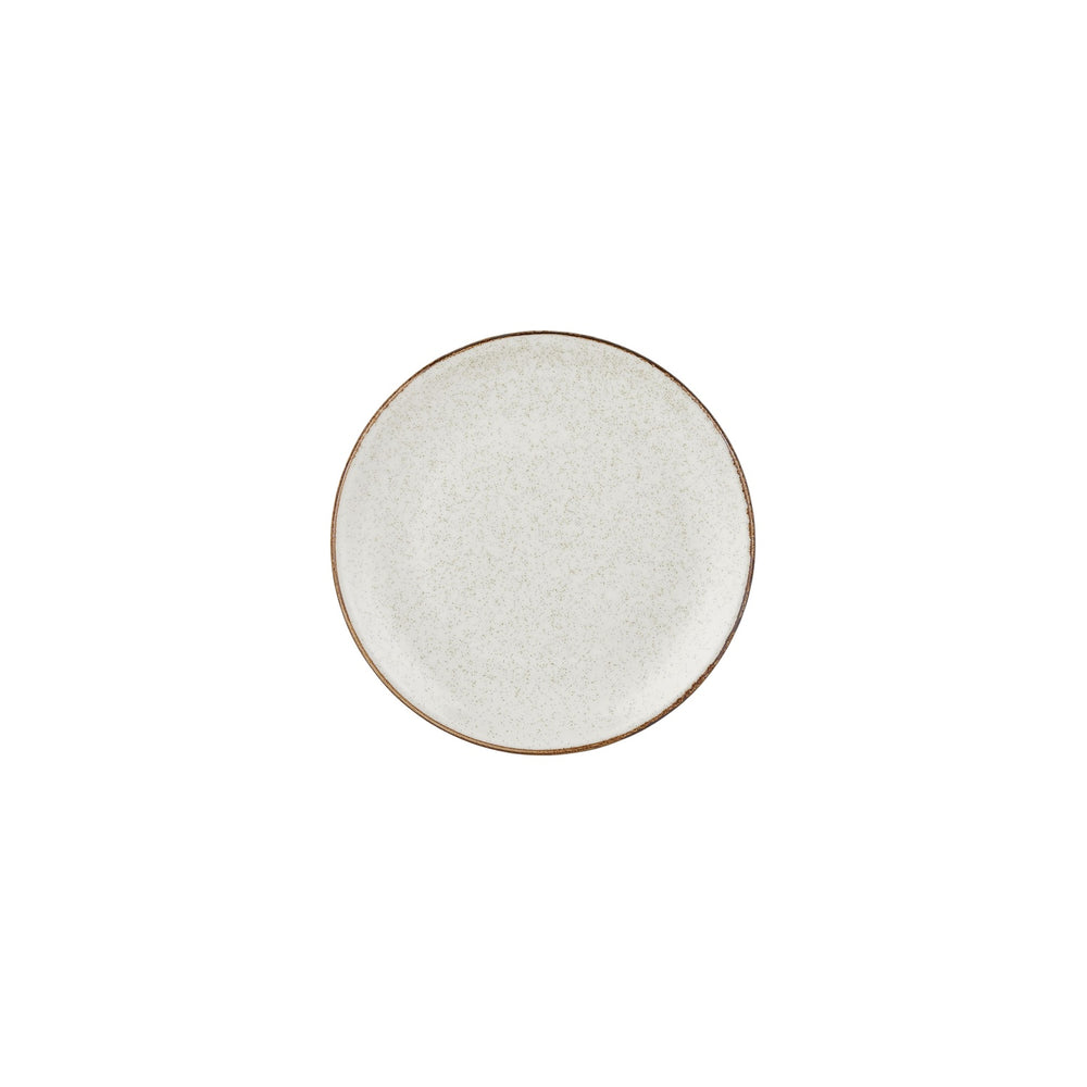 Dust dia.8.25" Round Beige Vitrified Plate