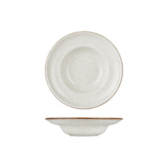 Dust dia.9.75" h:2.25" 14 oz. Round Beige Vitrified Deep Plate