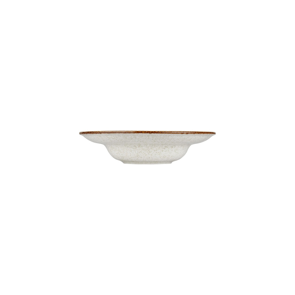 Dust dia.9.75" h:2.25" 14 oz. Round Beige Vitrified Deep Plate