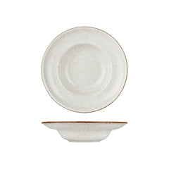 Dust dia.10.75" h:2.5" 17 oz. Round Beige Vitrified Deep Plate