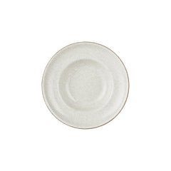 Dust dia.10.75" h:2.5" 17 oz. Round Beige Vitrified Deep Plate