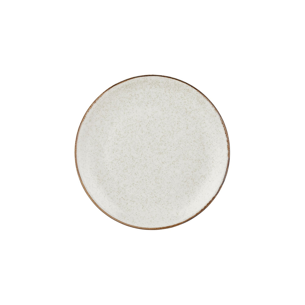 Dust dia.10.75" Round Beige Vitrified Plate