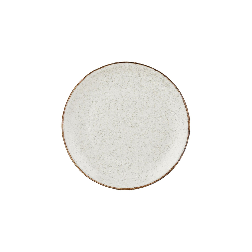 Dust dia.10.75" Round Beige Vitrified Plate